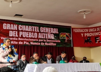 El "Gran Cuartel General de Organizaciones Sociales de El Alto" | Foto RRSS