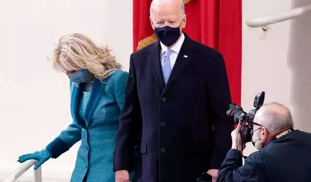 Joe Biden y su esposa, Jill, en la ceremonia de investidura - 2021 GETTY IMAGES / ALEX WONG