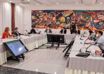 Reunión de autoridades de la Alcaldía de La Paz y el Gobierno de Luis Arce | Foto AMN