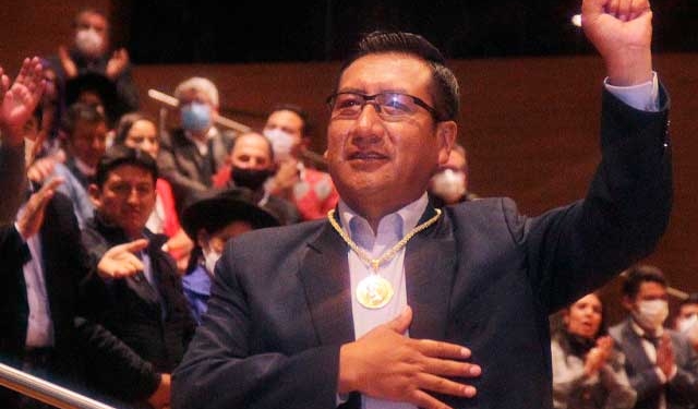 El presidente de la Cámara de Diputados, Freddy Mamani