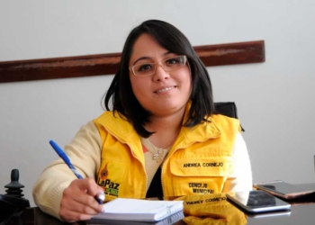 Presidenta del Concejo Municipal de La Paz, Andrea Cornejo | Foto: AMN