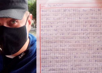 Yasir Molina líder de la Resistencia Juvenil Cochala, escribió una carta desde el penal de San Roque.