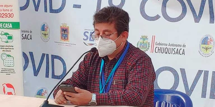 Jefe de Epidemiología del SEDES Chuquisaca, Jhonny Camacho | Foto: ABI