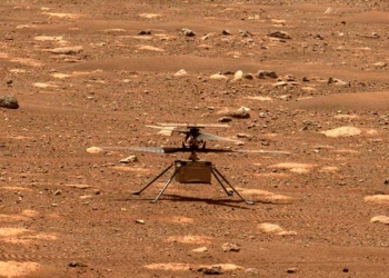 NASA’s Ingenuity helicopter unlocked its blades
El helicóptero Ingenuity de la NASA desbloqueó sus aspas, lo que les permitió girar libremente, el 7 de abril de 2021, el 47º día marciano, o sol, de la misión. Esta imagen fue captada por el generador de imágenes Mastcam-Z a bordo del rover Perseverance Mars de la NASA en el siguiente sol, el 8 de abril de 2021 | Foto: NASA/JPL-Caltech