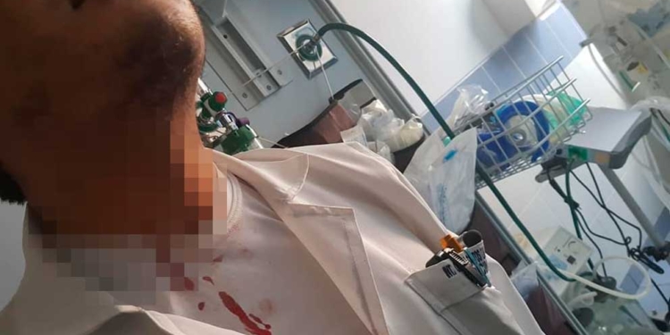 Paciente intentó degollar a médico en el Hospital de Clínicas de La Paz