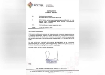 INSTRUCTIVO IT/VER 0058/2021
AMPLIACIÓN DE PRIMER TRIMESTRE