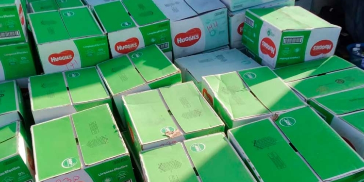 Aduana Nacional confisca mercadería ilegal valuada en Bs 824.000 | Foto: ABI