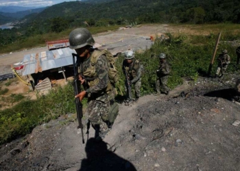 Militares en la región del VRAEM, donde tiene presencia la guerrilla maoísta Sendero Luminoso - EL COMERCIO / ZUMA PRESS