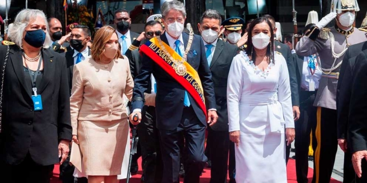 El presidente de Ecuador, Guillermo Lasso, durante el acto de su investidura - Juan Diego Montegro/ DPA