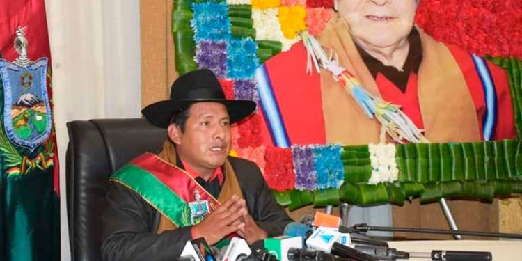El gobernador de La Paz, Santos Quispe | Foto: RRSS