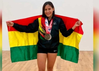 La racquetbolista Micaela Meneses