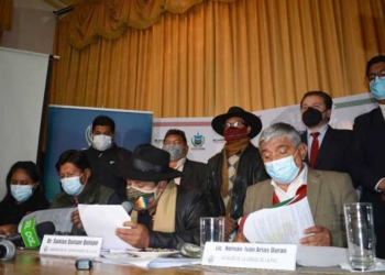 El COED La Paz en conferencia de prensa