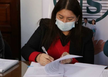 La gerente general de la Caja Nacional de Salud (CNS), Silvia Gallegos