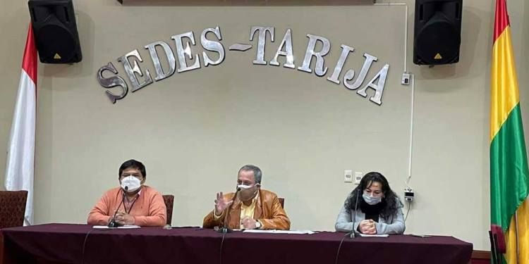 Conferencia de prensa de SEDES Tarija