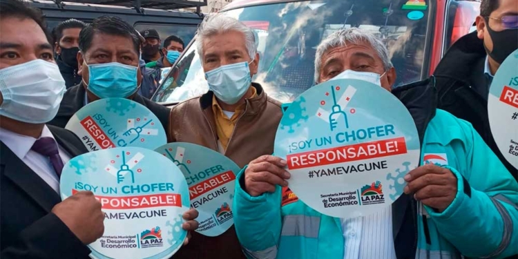 Alcalde de La Paz, felicita iniciativa de los choferes paceños