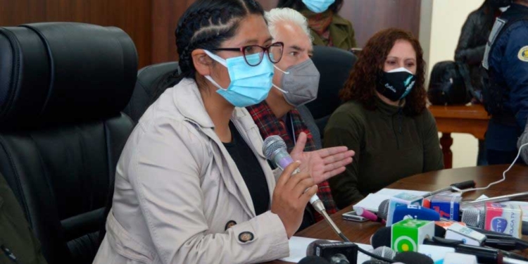 La alcaldesa de la ciudad de El Alto, Eva Copa