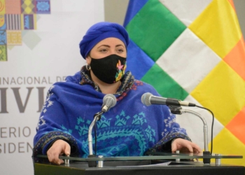 La ministra de la Presidencia, María Nela Prada