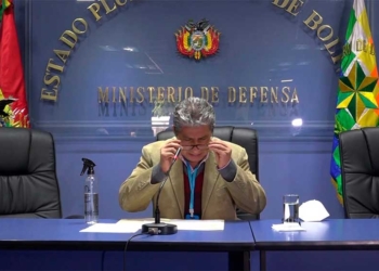 El ministro de Defensa, Edmundo Novillo