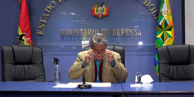 El ministro de Defensa, Edmundo Novillo