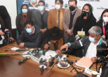 El COED La Paz brinda conferencia de prensa para dar a conocer nuevas medidas asumidas contra la pandemia del COVID-19