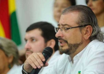 El presidente del Comité Pro Santa Cruz, Rómulo Calvo