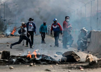 Imagen de conflicto realizado en la zona de Senkata de El Alto,  el 11 de noviembre de 2019. | Foto: El Diario
