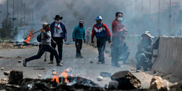 Imagen de conflicto realizado en la zona de Senkata de El Alto,  el 11 de noviembre de 2019. | Foto: El Diario