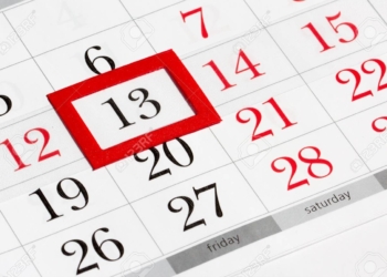 Calendario marcado con la fecha 13 / ma8