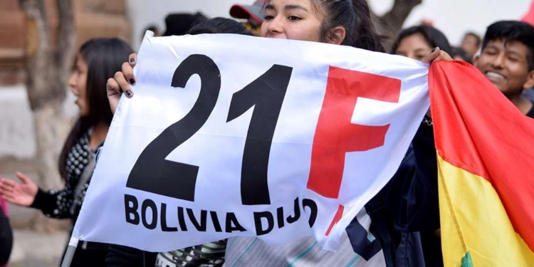 Las plataformas del 21F durante una protesta en 2019. | Foto: El Diario