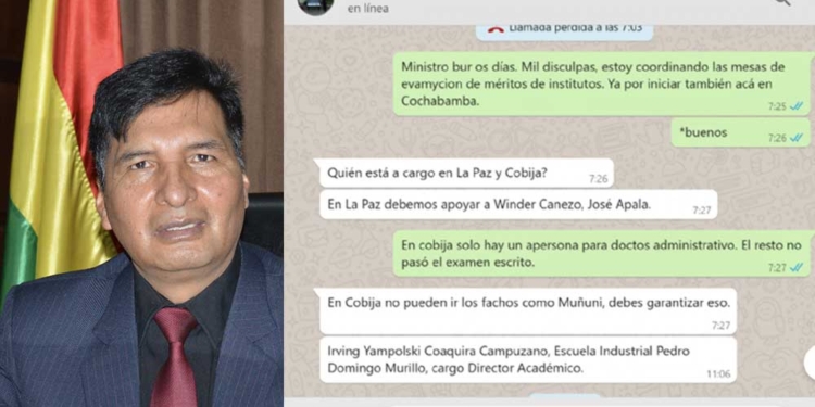 Chat entre el Ministro de Educación y Agustín Tarifa