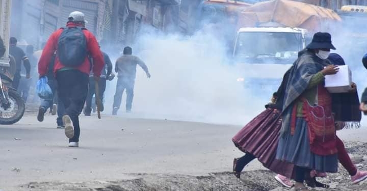 Gasificación en las protestas en ADEPCOCA