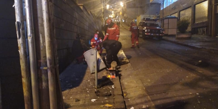 Garage de la Alcaldía de la ciudad de La Paz que esta ubicada en la calle Colón y Mercado