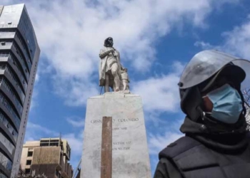 Monumento de Cristobal Colón en el Prado paceño