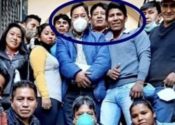 El presidente Luis Arce y el dirigente cocalero Arnold Alanes. Foto: Facebook de Arnold Alanes