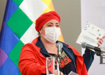 La ministra de la Presidencia, María Nela Prada