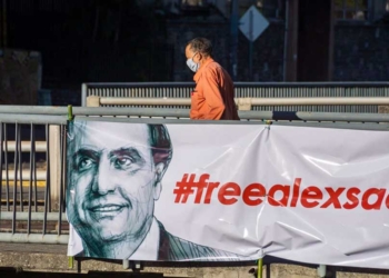 Pancarta a favor de la liberación de Alex Saab en Caracas - JIMMY VILLALTA / ZUMA PRESS / CONTACTOPHOTO