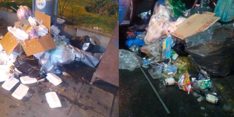 Concentración de "Marcha por la Patria" dejó 6,2 toneladas de basura y destrucción de jardineras