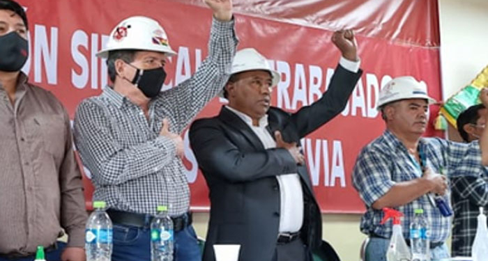 Rolando Borda y José Domingo Vásquez, dirigentes petroleros