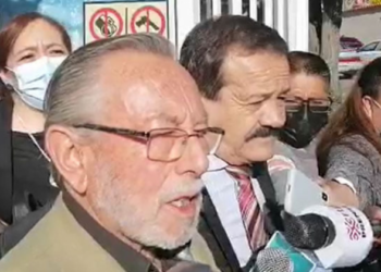 Juan del Granado y el grupo de abogados tras reunirse con el Relator de la ONU. Foto: Captura