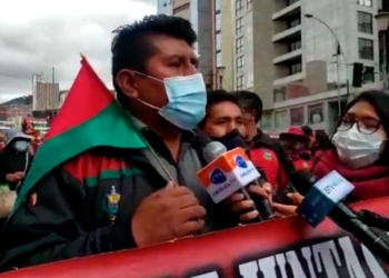 El dirigente de FEJUVE La Paz, Justino Apaza