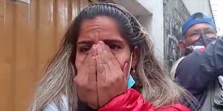 Ribera tras ser sacada del penal de Miraflores. Foto: captura video