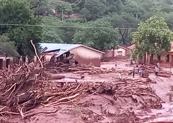 Viviendas afectadas tras la riada en Entre Ríos.