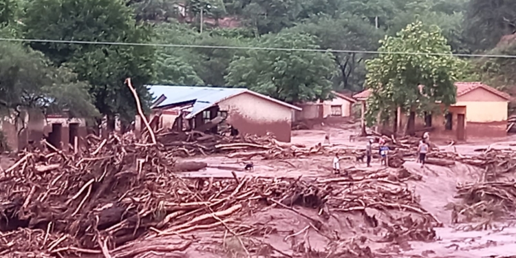 Viviendas afectadas tras la riada en Entre Ríos.