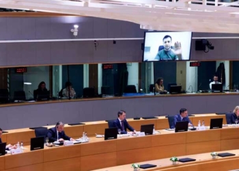 Volodimir Zelenski habla durante una reunión del Consejo - Dario Pignatelli/EU Council/dpa