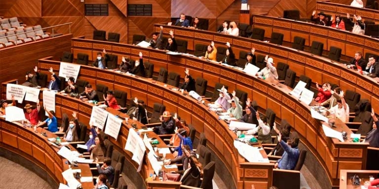 El pleno de la Asamblea Legislativa Plurinacional. Foto: Cámara de Senadores