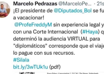 Opositores cuestionan viaje del titular de Diputados a La Haya