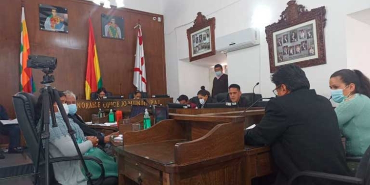 Sesión ordinaria del Concejo Municipal de Sucre | Foto: Correo del Sur