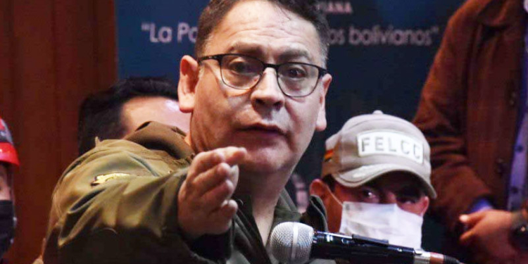 Comandante de la Policía, general Jhonny Aguilera | Foto: Erbol