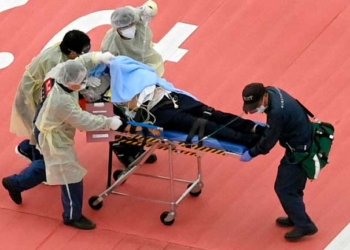 Trasladan al exprimer ministro de Japón Shinzo Abe tras ser baleado en un discurso, Nara, 8 de julio de 2022. (Foto: Getty Images)