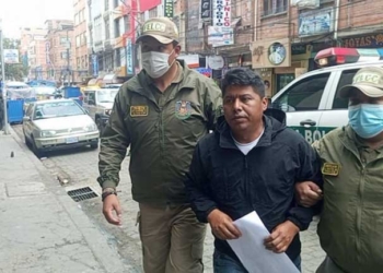 Freddy Machicado aprehendido por efectivos de la FELCC. Foto: El Alteño